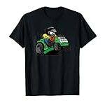 Funny Hot Rod Racing Lawn Mower Lawn Tractor Cartoon T-Shirt