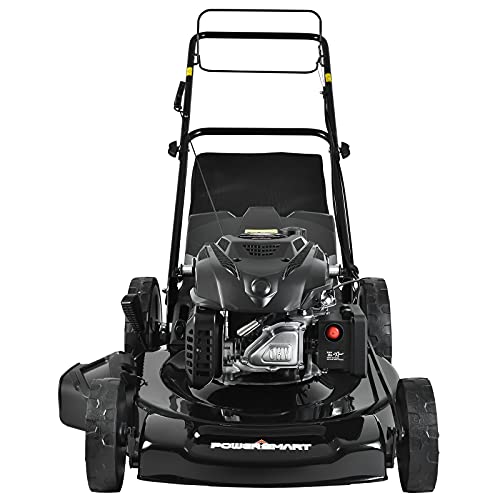 PowerSmart Lawn Mower, Gas Lawn Mower, 22inch Push Mower, 200cc Self Propelled Lawn Mower, 5