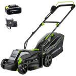 Earthwise 62014 20-Volt 14-Inch Cordless Electric Mower, 4.0Ah Battery & Fast Charger Included