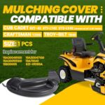 KUAFU Tractor Mulching Cover Compatible with Lawn Mowers w/ 42″ & 46” Decks Cub Cadet RZT-42 Troy-Bilt TB46 Craftsman T2100 Replacement for 631-05195A Mulch kit Mulch Plug Attachment Black Plastic PP