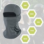 hikevalley Balaclava Face Mask Adjustable Windproof UV Protection Hood (Gray)