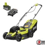 RYOBI P1140-S 13 in. ONE+ 18-Volt Lithium-Ion Cordless Battery Walk Behind Push Lawn Mower – 4.0 Ah Battery/Charger Included