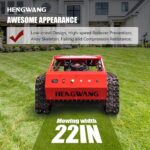 HENGWANG Remote Control Lawn Mower Electric Start 45° Climbing Adjustable Mowing Height Four-Wheel Drive All Terrain Grass Cutter Yard Mower (HW-224-55)