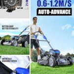 WILD BADGER POWER Lawn Mower Self Propelled 40V Brushless 21″ Cordless, 7 Cutting Height Adjustments Electric Lawn Mower, Quickly Folding, 2 * 4.0Ah Battery and1*2Ah Super Charger Included