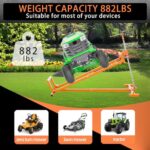 Livoccur Lawn Mower Lift Jack- Lifting Platform 882 Lbs Capacity for Riding Lawn Mower?Zero Turn Lawn Mowers, Lawn Tractor with Manual Handle and Power Tool Extension Handle