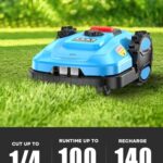 ACFARM Automatic Robotic Lawn Mower 1/4 Acre, 20V 4.0 Ah Battery Powered, APP Control with Schedule, Self-Charging, Bluetooth Wi-Fi Connect, Lawnmower for Small to Medium Yards