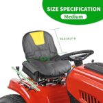 Riding Lawn Mower Seat Cover with Storage Bags, Tractor Seat Cover Oxford 600D Waterproof, Fabric, Wear Resistance, Heat Resistance, Suitable for Most Mowers, Forklifts, Tractors