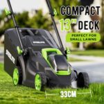 STEELITE 13-Inch Cordless Lawn Mower & 10-Inch Cordless String Trimmer Combo, 21V 4.0Ah & 2.0Ah Battery, Charger Included – Electric Lawn Care Kit for Mowing & Edging