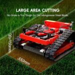 OKVEQUIP Remote Controlled Lawn Mower 45° Slope Capability, 196cc Engine Grass Cutting Machine for Garden Lawns Green Belts Orchards USA Stock